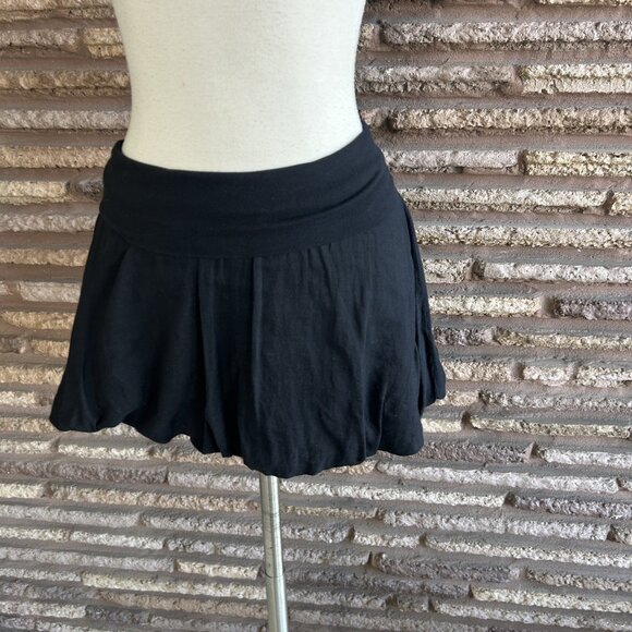 Hard Tail Forever Black Cotton Knit Bubble Mini Skirt Size XS - Picture 5 of 6